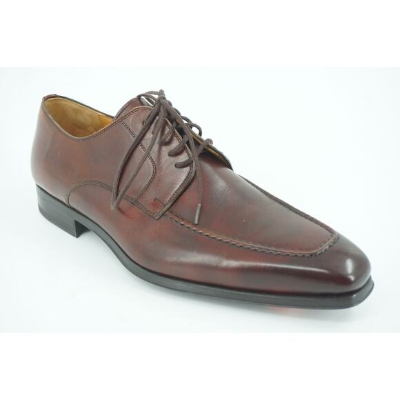 Magnanni Waro Apron Toe Oxford Derby Dress Shoes Size 8 Brown $395